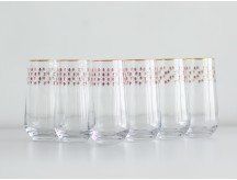 Set 6 Glasses for Juice pic. Net Bordeaux, Blues