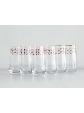 Set 6 Glasses for Juice pic. Net Bordeaux