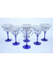 Set 6 Glasses for martini pic. Cobalt Net