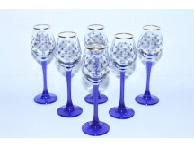 Set High 6 Glasses / Shot for Vodka pic. Cobalt Net