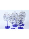 Set 6 Glasses for Water pic. Cobalt Net