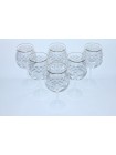 Set 6 Glasses for water pic. Cobalt Net (White)