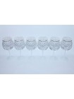 Set 6 Glasses for water pic. Cobalt Net (White)