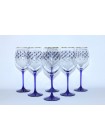 Set 6 Glasses for Wine pic. Cobalt Net