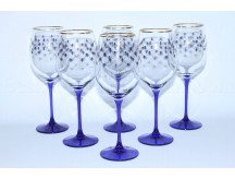 Set 6 Glasses for Wine pic. Cobalt Net