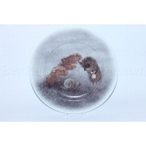 Decorative Plate pic. Hedgehog and Leaf, Form European