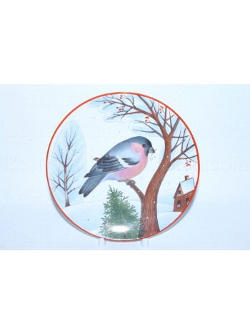 Decorative Plate pic. Bullfinch, Form Ellipse