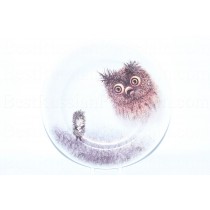 Decorative Plate pic. Hedgehog and Owl, Form European