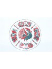 Decorative Plate pic. Red Bird (Rooster), Form Ellipse
