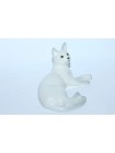 Sculpture White Cat