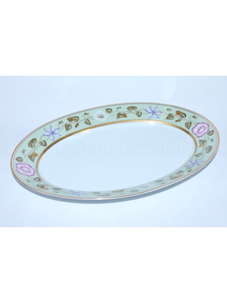 Big Oval Dish pic. Nephrite Background, Form European