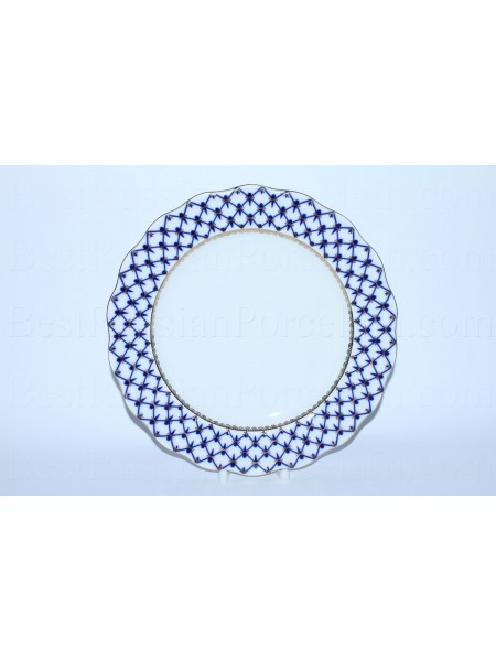 Dining Plate pic. Cobalt Net 10.75", Form Tulip