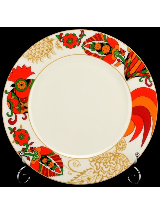 Dining Plate pic. Red Rooster 2 10.63", Form European-2