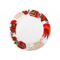 Dining Plate pic. Red Rooster 2 10.63", Form European-2