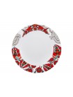 Dining Plate pic. Red Rooster 1 9.84", Form European-2