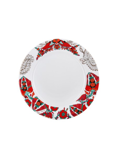 Dining Plate pic. Red Rooster 1 9.84", Form European-2