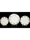 Set 3 Plates pic. Emerald, Form European