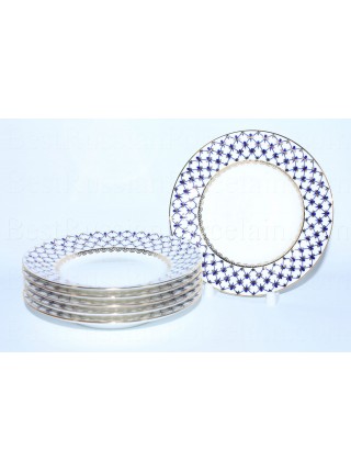Dessert Plate pic. Cobalt Net, Form Wave