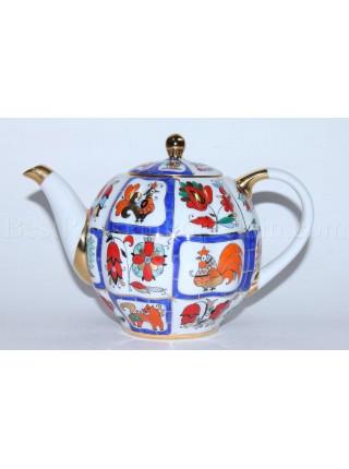 Teapot pic. Russian Lubok, Form Tulip
