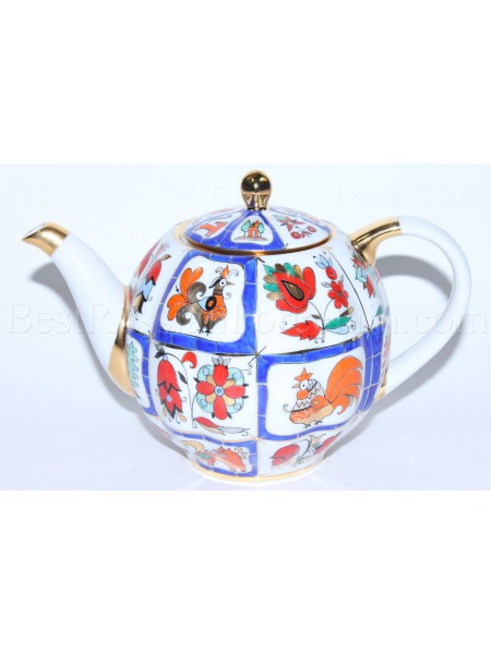 Teapot pic. Russian Lubok, Form Tulip