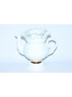 Teapot pic. Golden ribbon, Form White flower