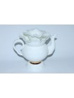 Teapot pic. Golden ribbon, Form White flower