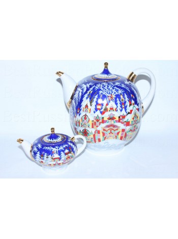 Set of Teapots big and small pic. Winter Tale, Form Novgorod, BIG 2.5L