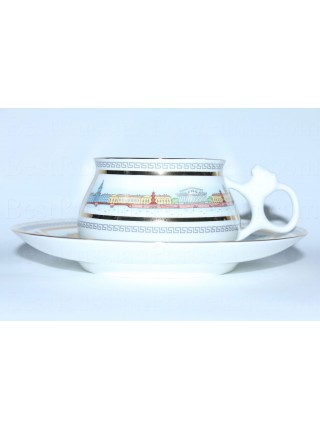 Cup and saucer pic. Embankments of Neva Form Bilibin