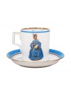 Cup and saucer pic. Modes de Paris 1836, Form Heraldic