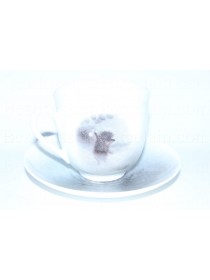 Cup and saucer pic. Hedgehog in the Fog - Horse, Form Lily of the valley