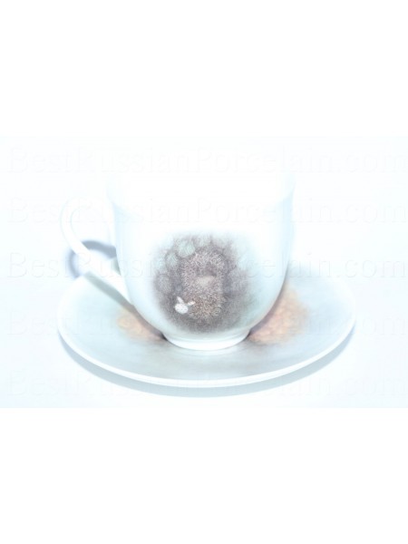 Cup and saucer pic. Hedgehog in the Fog - Dog, Form Lily of the valley