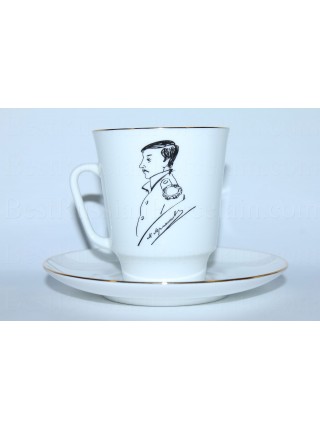 Cup and Saucer pic. M. Lermontov, Form May