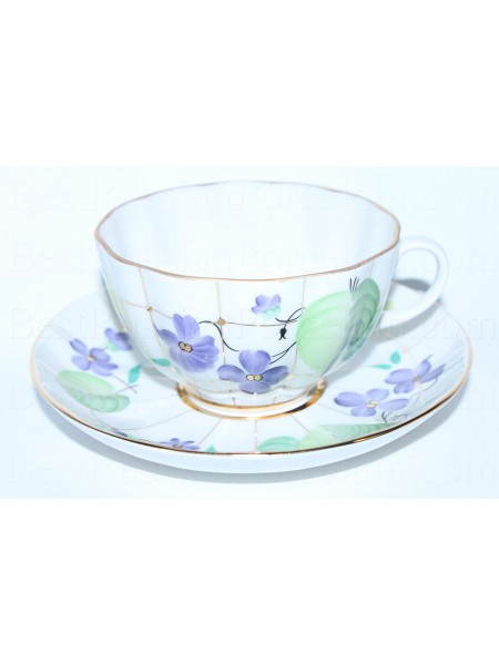 Cup and Saucer pic. Forest violet, Form Tulip