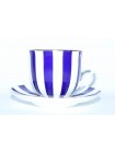 Cup and saucer pic. Yes & No (Cobalt), Form Lily of the valley