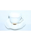 Cup and saucer pic. Golden ribbon, Form White flower