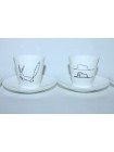 Set of 6 Cups and Saucers pic. Little Prince, Form Black Coffee