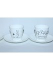 Set of 6 Cups and Saucers pic. Little Prince, Form Black Coffee