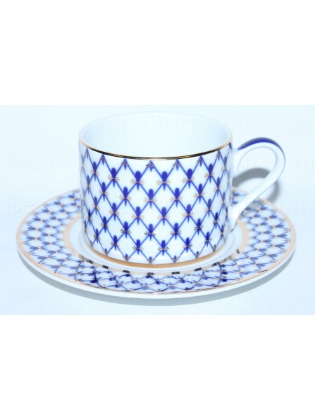 Cup and saucer pic. Cobalt Net, Form Solo