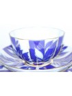Trio set: tea cup, saucer and dessert plate pic. Winter Evening, Form Tulip