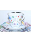 Trio set: tea cup, saucer and dessert plate pic. Confetti, Form Banquet