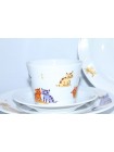Set: tea cup, saucer and two plates pic. Cats, Form Youth