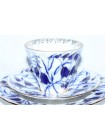 Trio set pic. Bluebells: tea cup, saucer and dessert plate, Form Radiant