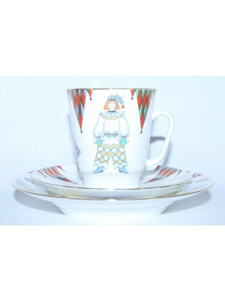 Trio set: cup, saucer and dessert plate pic. Ballet Petrushka, Form May