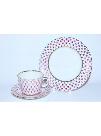 Trio set: cup, saucer and dessert plate pic. Net Blues, Form Youth