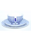 Trio set: tea cup, saucer and dessert plate pic. Frenchman, Form Tulip