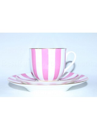 Set: tea cup, saucer and plates pic. Yes & No (Pink), Form Lily of the valley