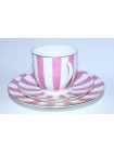 Cup, saucer and plate pic. Yes & No (Pink), Form Lily of the valley