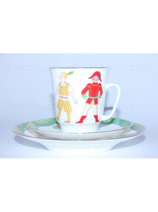 Trio set: cup, saucer and dessert plate pic. Ballet Cipollino, Form May