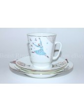 Trio set: cup, saucer and dessert plate pic. Ballet Romeo and Juliette, Form May