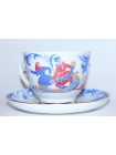 Cup and Saucer pic. Winter, Troika Three Horse, Form Gift